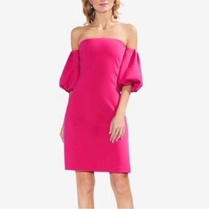 Vince Camuto pink off the shoulder dress